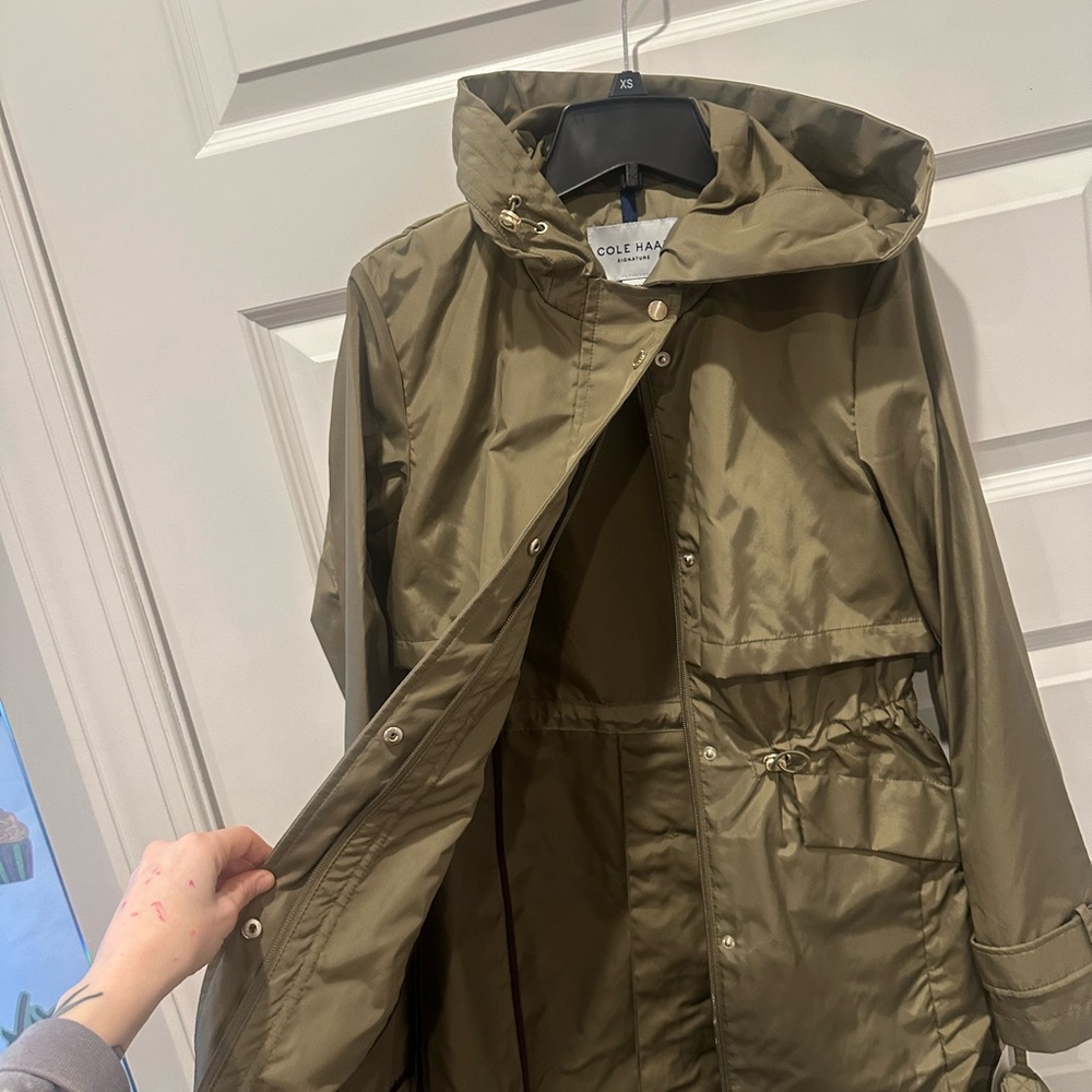Cole Haan signature olive Khaki Women's Utility Jacket - Picture 14 of 17